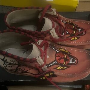 Clarks Red and Black Artistic Men's Shoes size 8